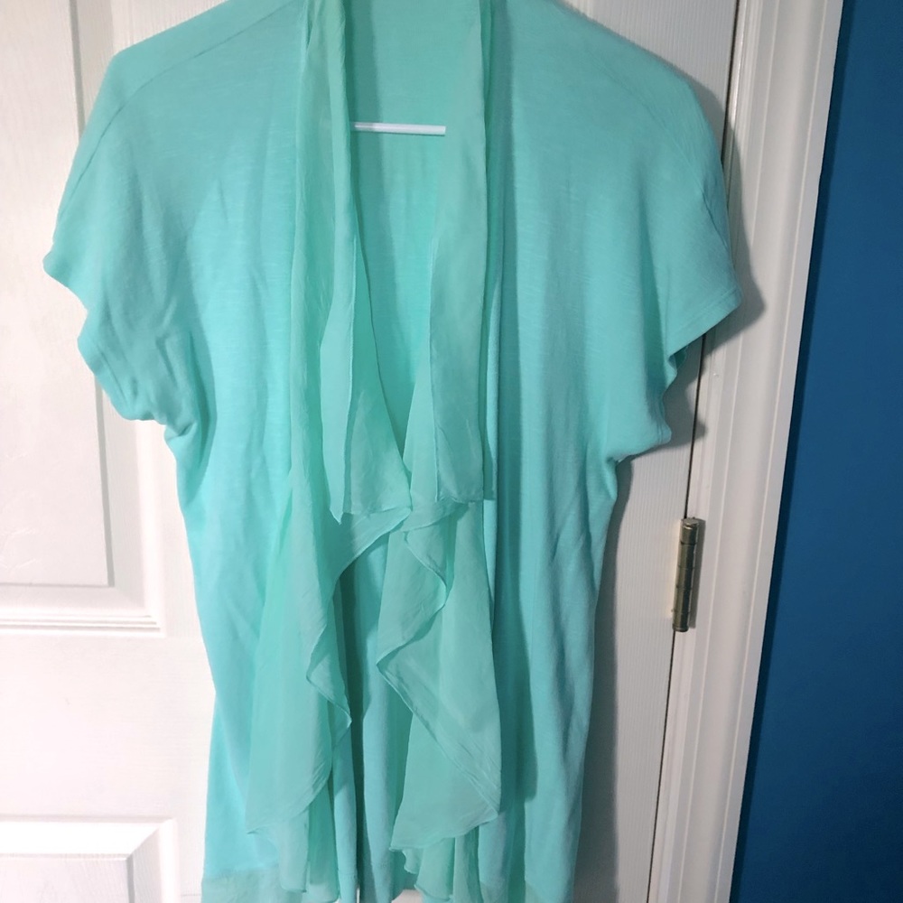 Barbara Lesser Seafoam Green short Sleeve jacket